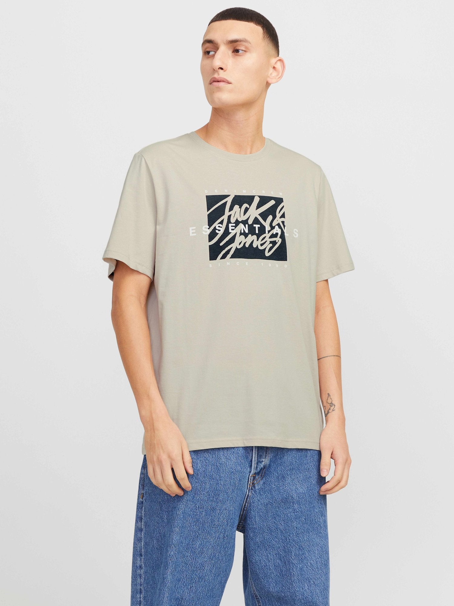 JACK & JONES Тениска JJCOLTON TEE SS CREW NECK LN