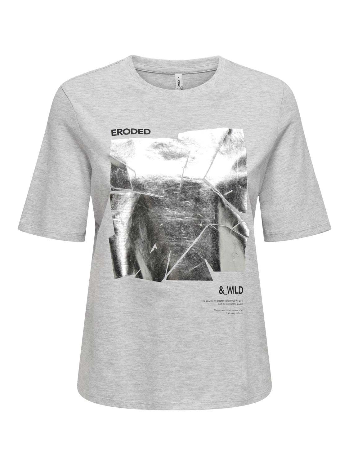 ONLY Тениска ONLFIOLA S/S FOIL TOP BOX JRS