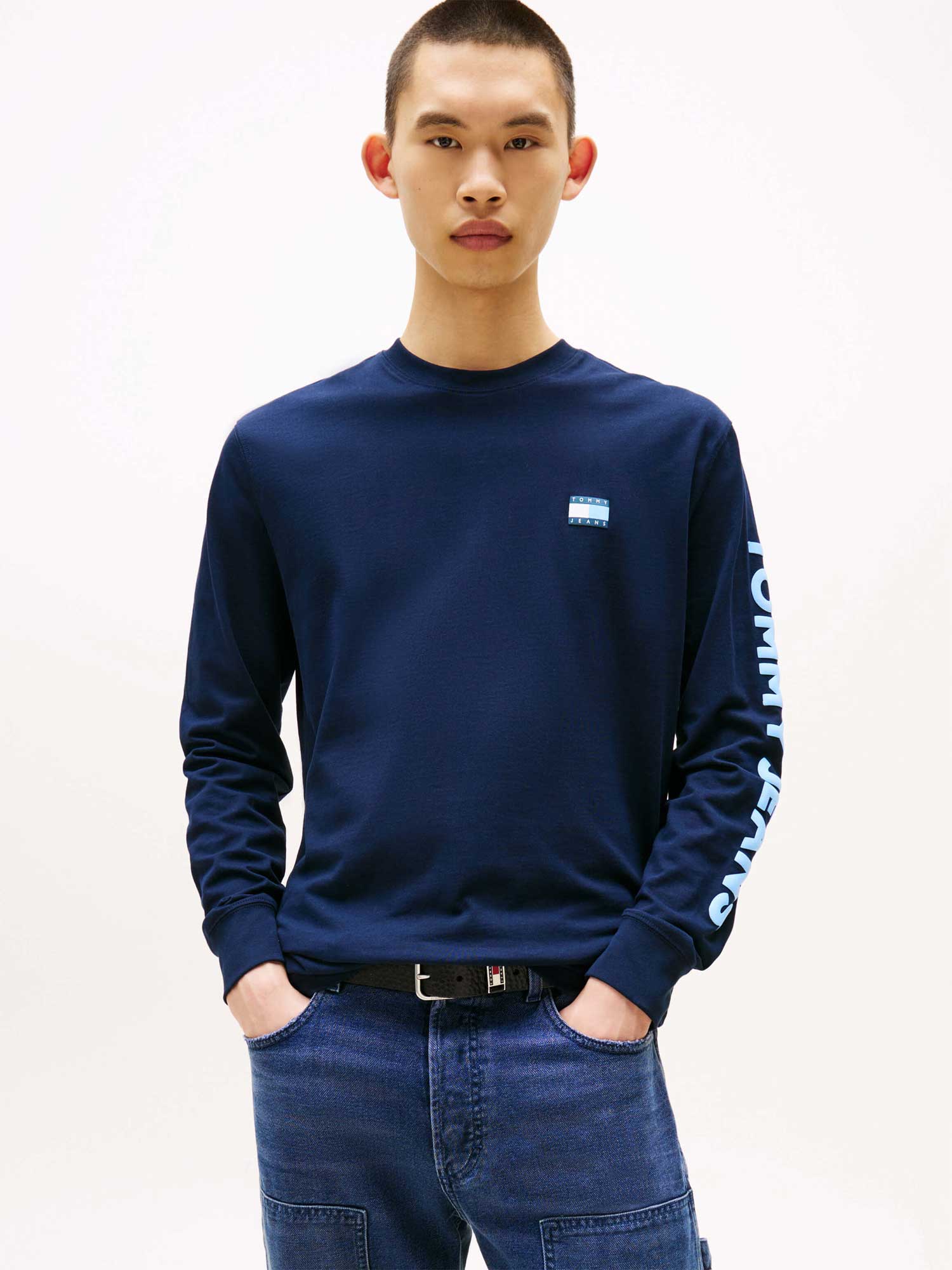 TOMMY JEANS Тениска TJM REG POP COL NW CLSC LS T E