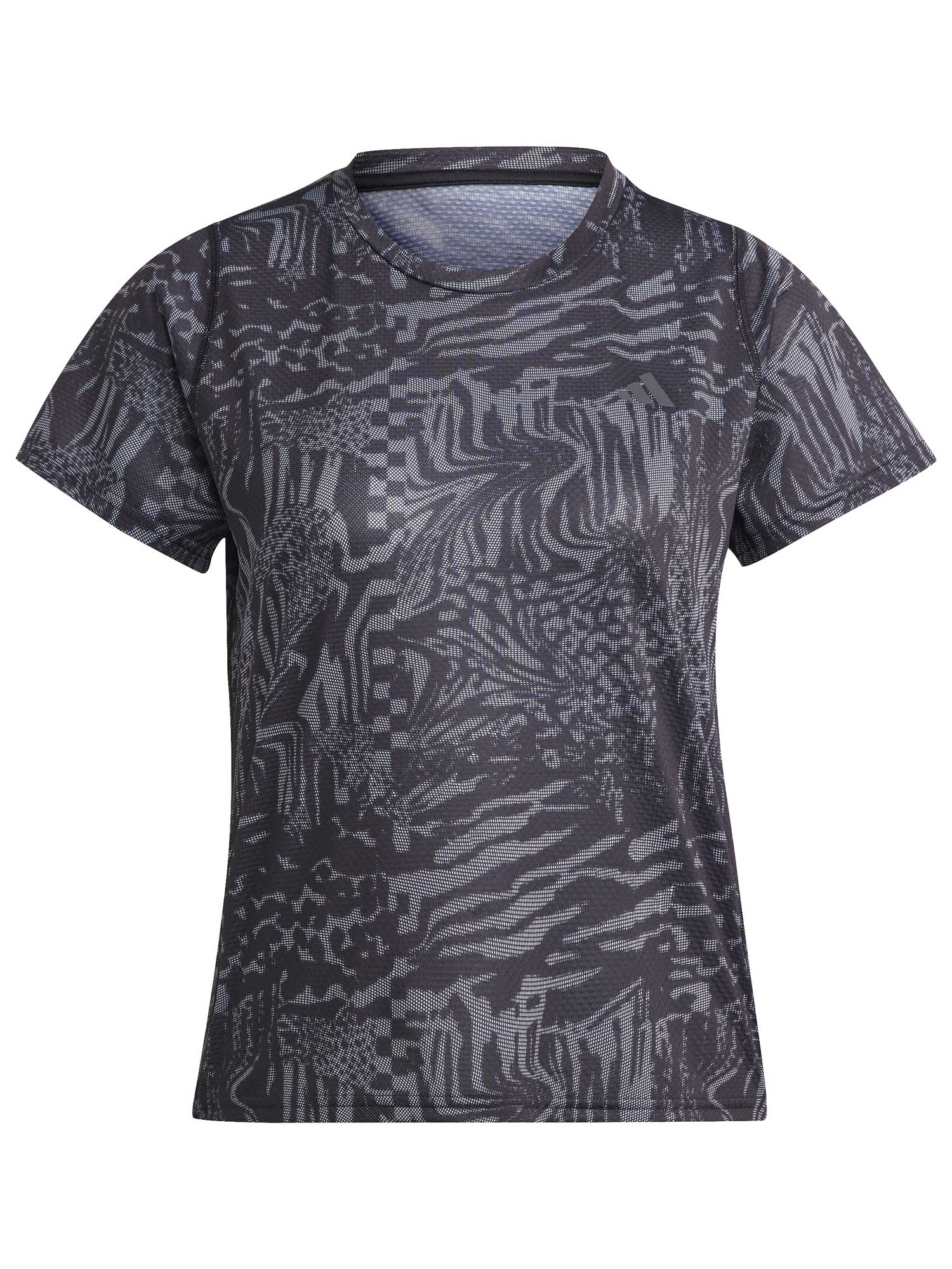 ADIDAS PERFORMANCE Тениска Run Icons 3 Bar Logo Allover Print Running