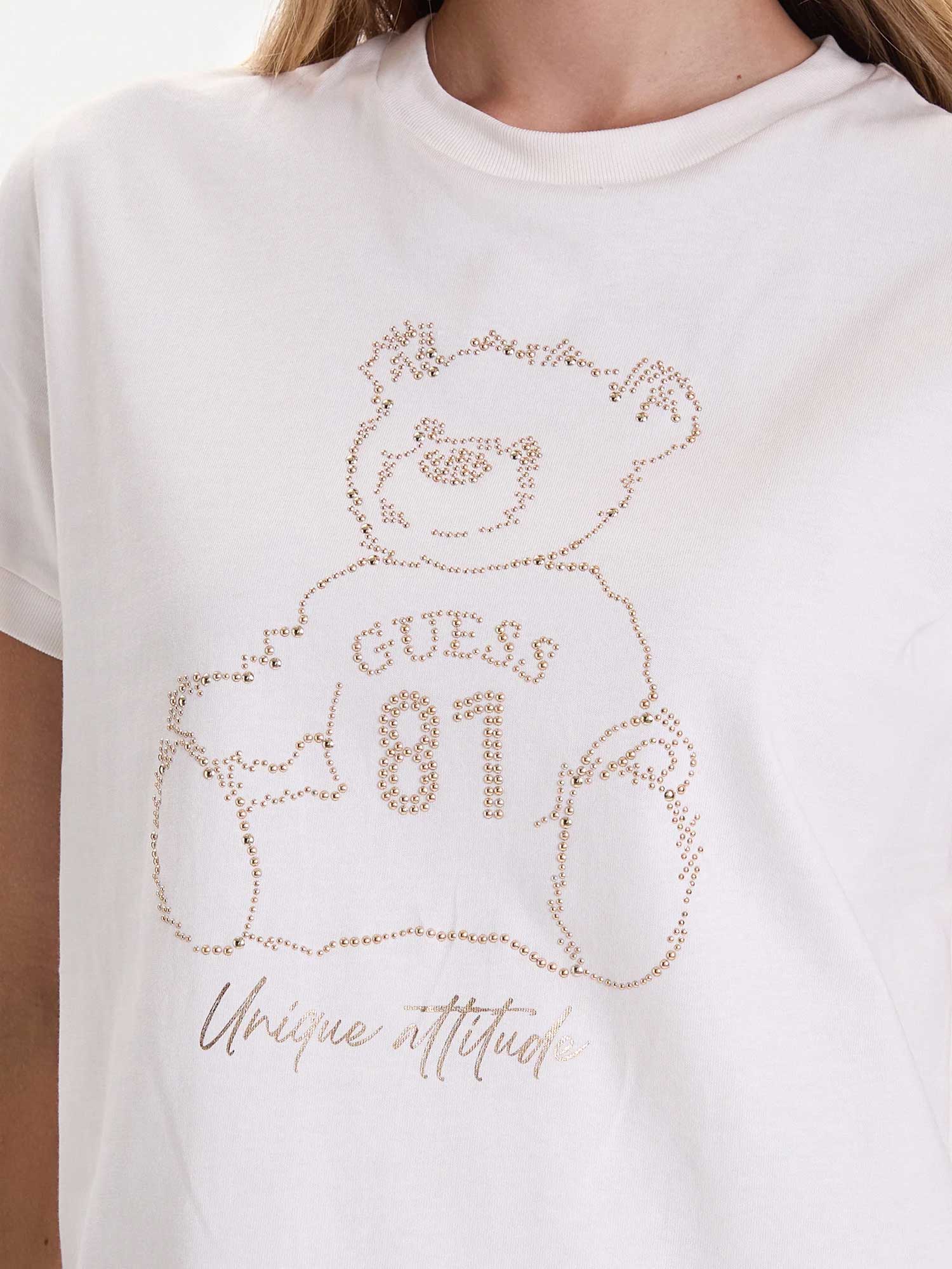 GUESS Тениска UNIQUE ATTITUDE SS T