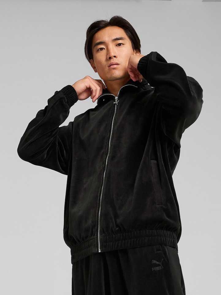 PUMA Спортно горнище T7 Oversized Velour Track Jacket