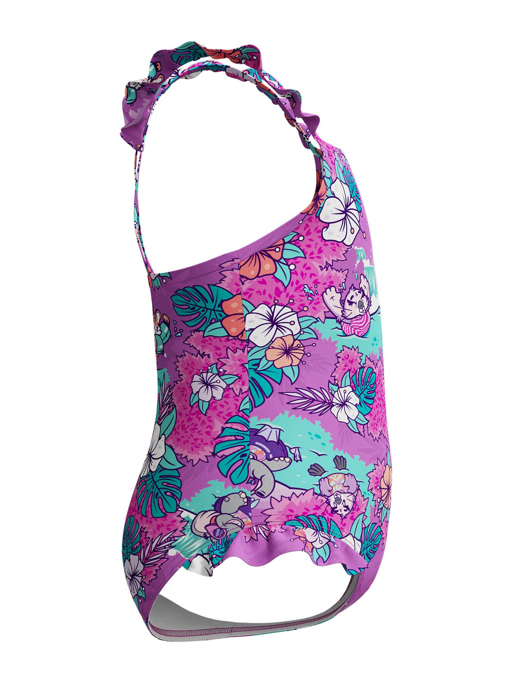 SPEEDO Цял бански GIRLS LEARN TO SWIM PRINTED FRILL
