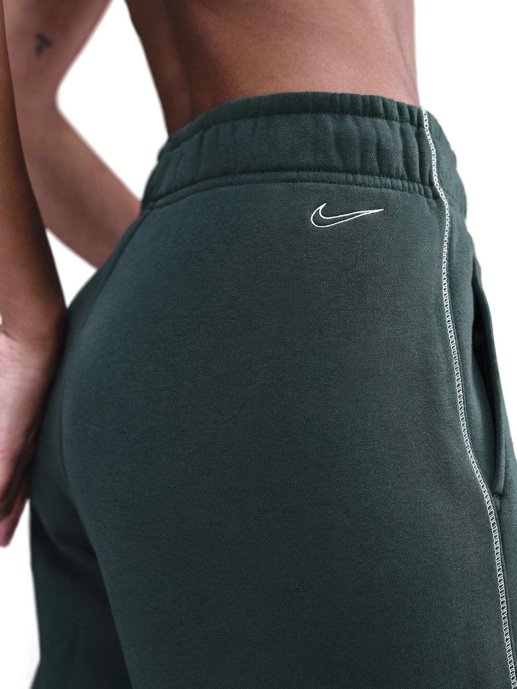 NIKE Спортно долнище W NSW PHNX FLC LOGO WIDE LEG