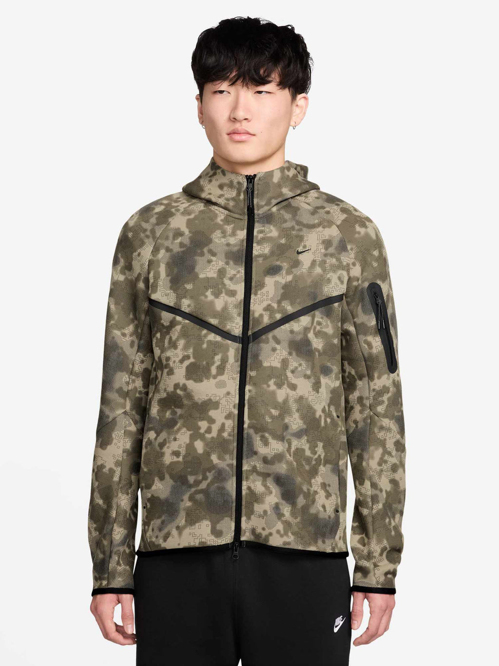 NIKE Суитшърт M NK TECH FLC WR FZ JKT CAMO