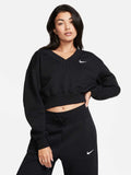 NIKE Блуза W NSW PHNX FLC CROP VNECK