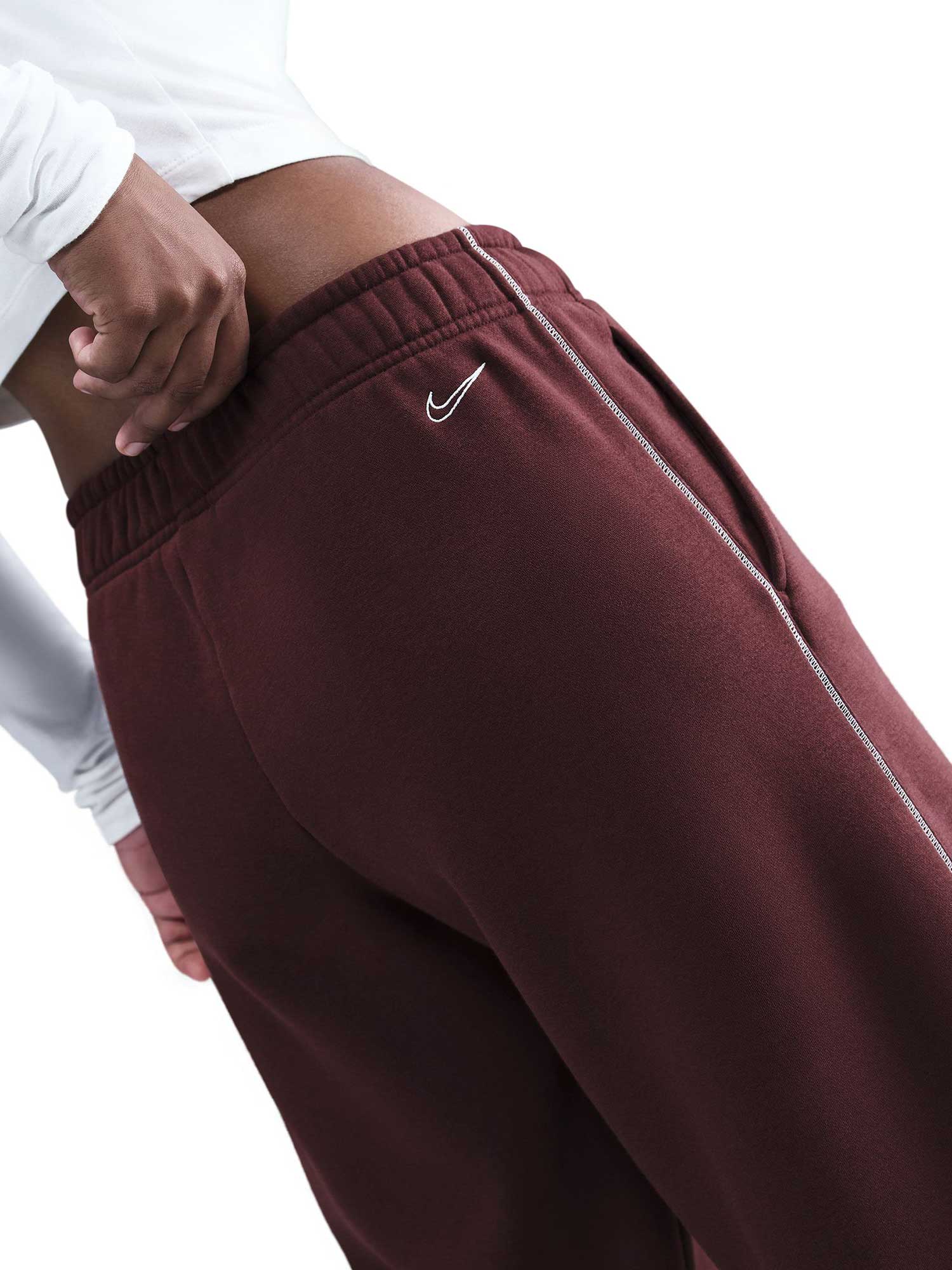 NIKE Спортно долнище W NSW PHNX FLC LOGO WIDE LEG