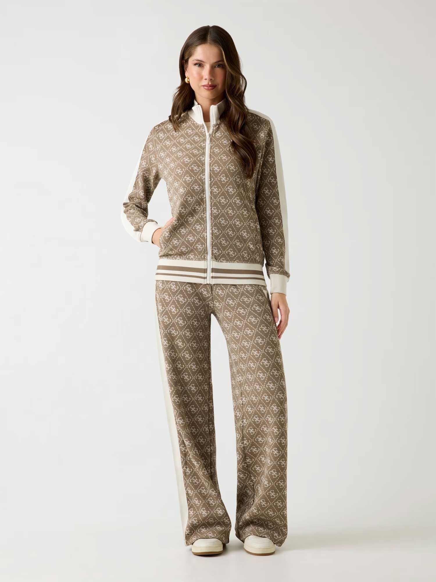 GUESS Спортно горнище 4G RHOMBUS JACQUARD