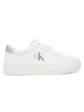 Calvin Klein Jeans Обувки VULC FLATF LTH SILVER LOGO TAG