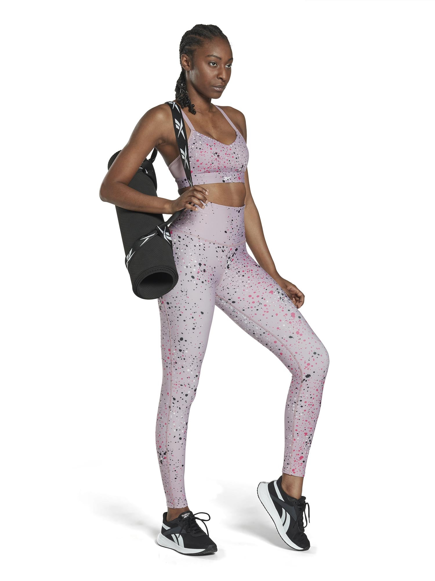 REEBOK Спортен сутиен Lux Multi-Colored Speckle Strappy