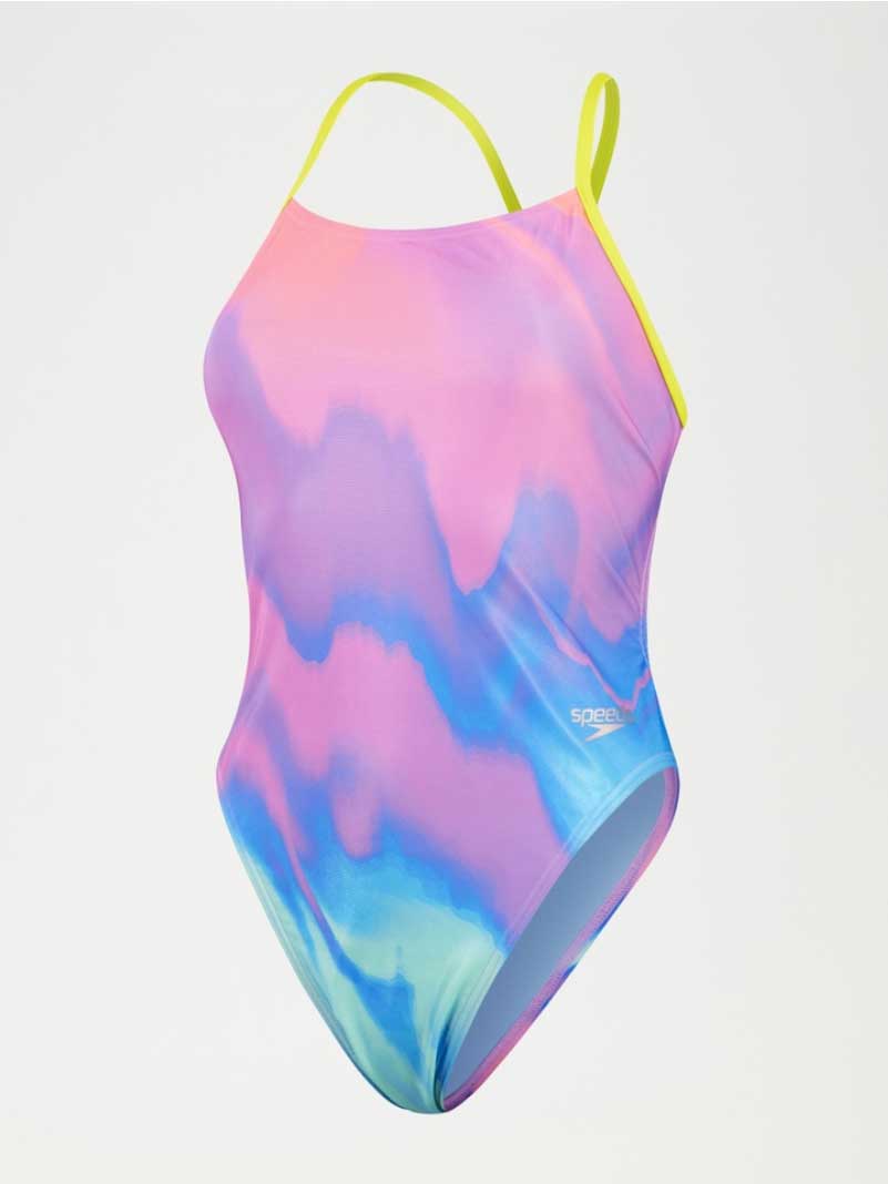 SPEEDO Цял бански WOMENS ALLOVER DIGITAL TIE BACK