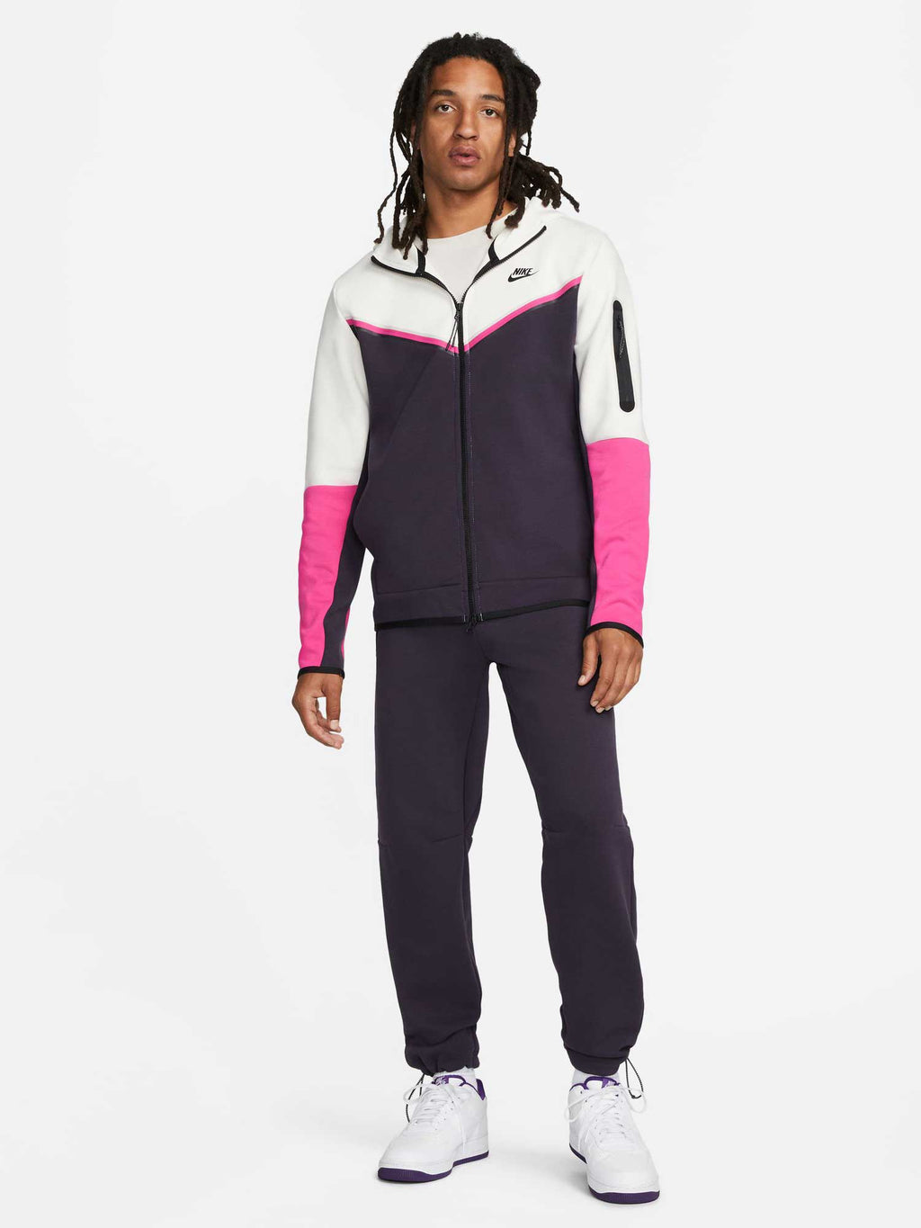 NIKE Суитшърт M NSW TCH FLC HOODIE FZ WR