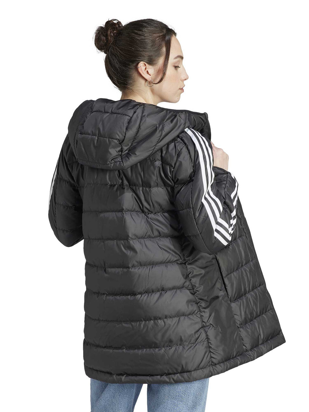 ADIDAS SPORTSWEAR Яке Essentials 3-Stripes Light Down Hooded Parka