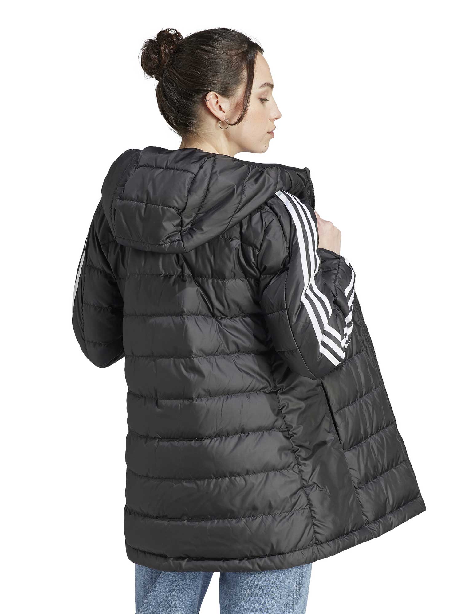 ADIDAS SPORTSWEAR Яке Essentials 3-Stripes Light Down Hooded Parka