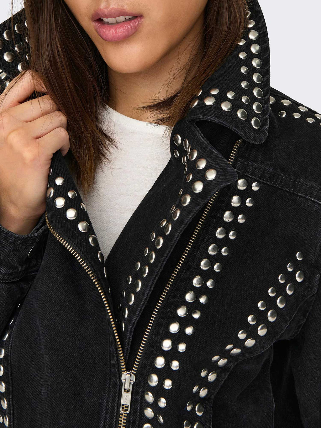 ONLY Яке ONLGILLA LS STUD DNM BIKER JACKET CRO