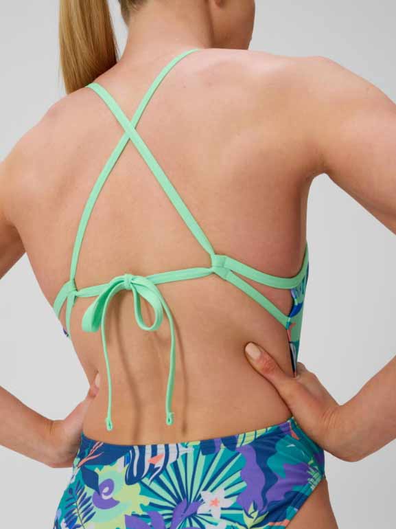 SPEEDO Цял бански FL PRINTED TIE BACK