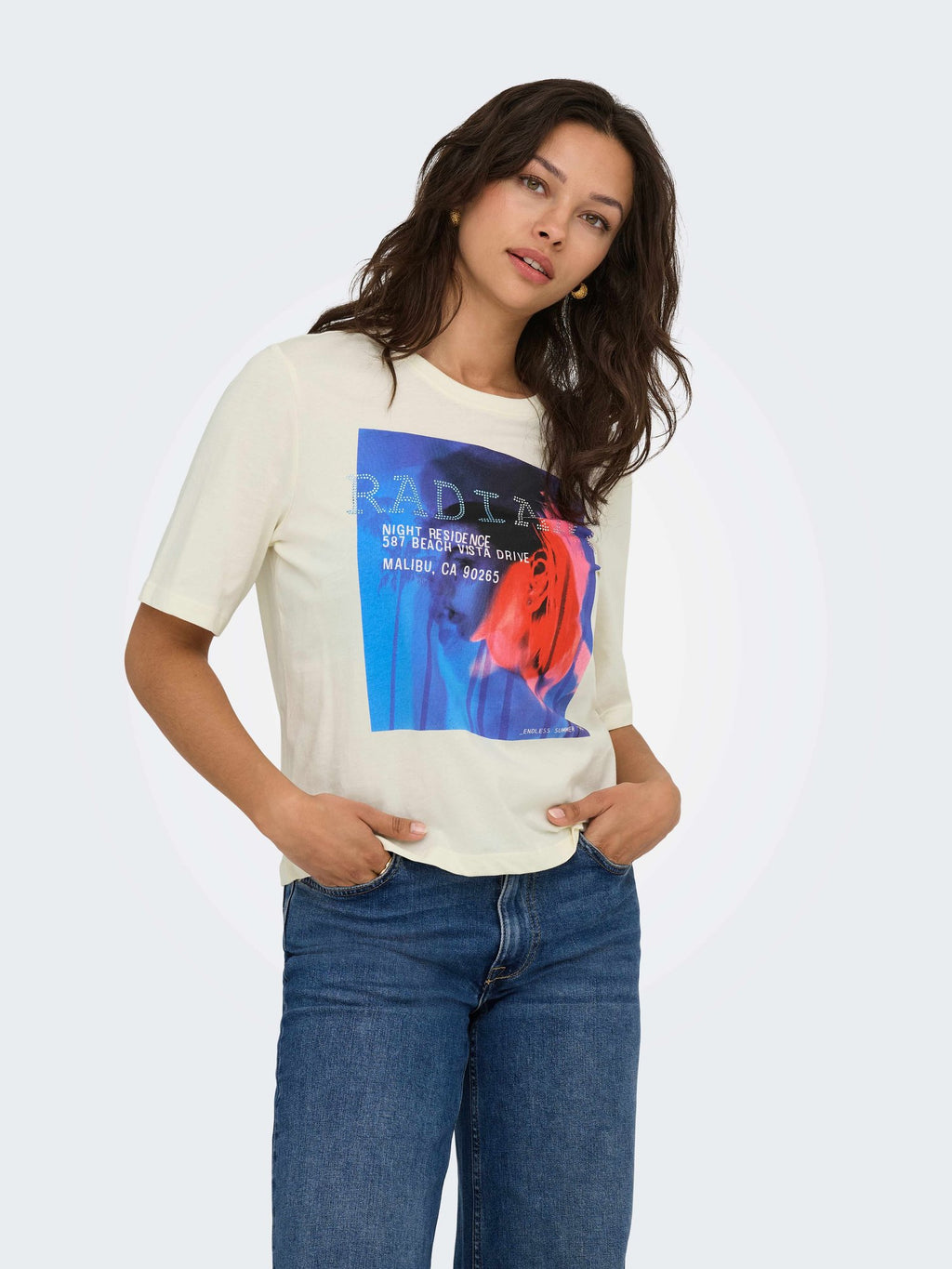 ONLY Тениска ONLHAVANNA LIFE S/S VIBE TOP BOX JRS