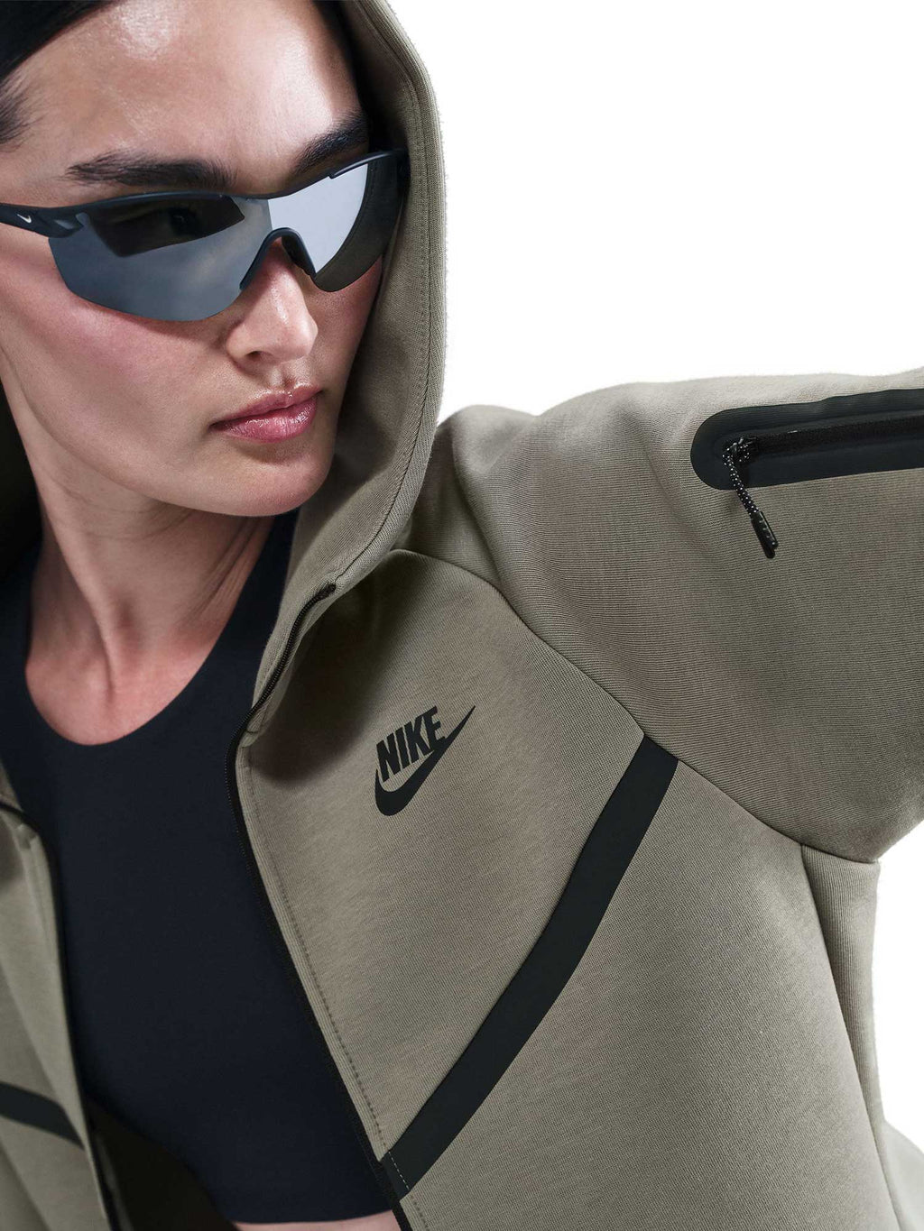 NIKE Суитшърт W NSW TCH FLC WR FZ HDY 2