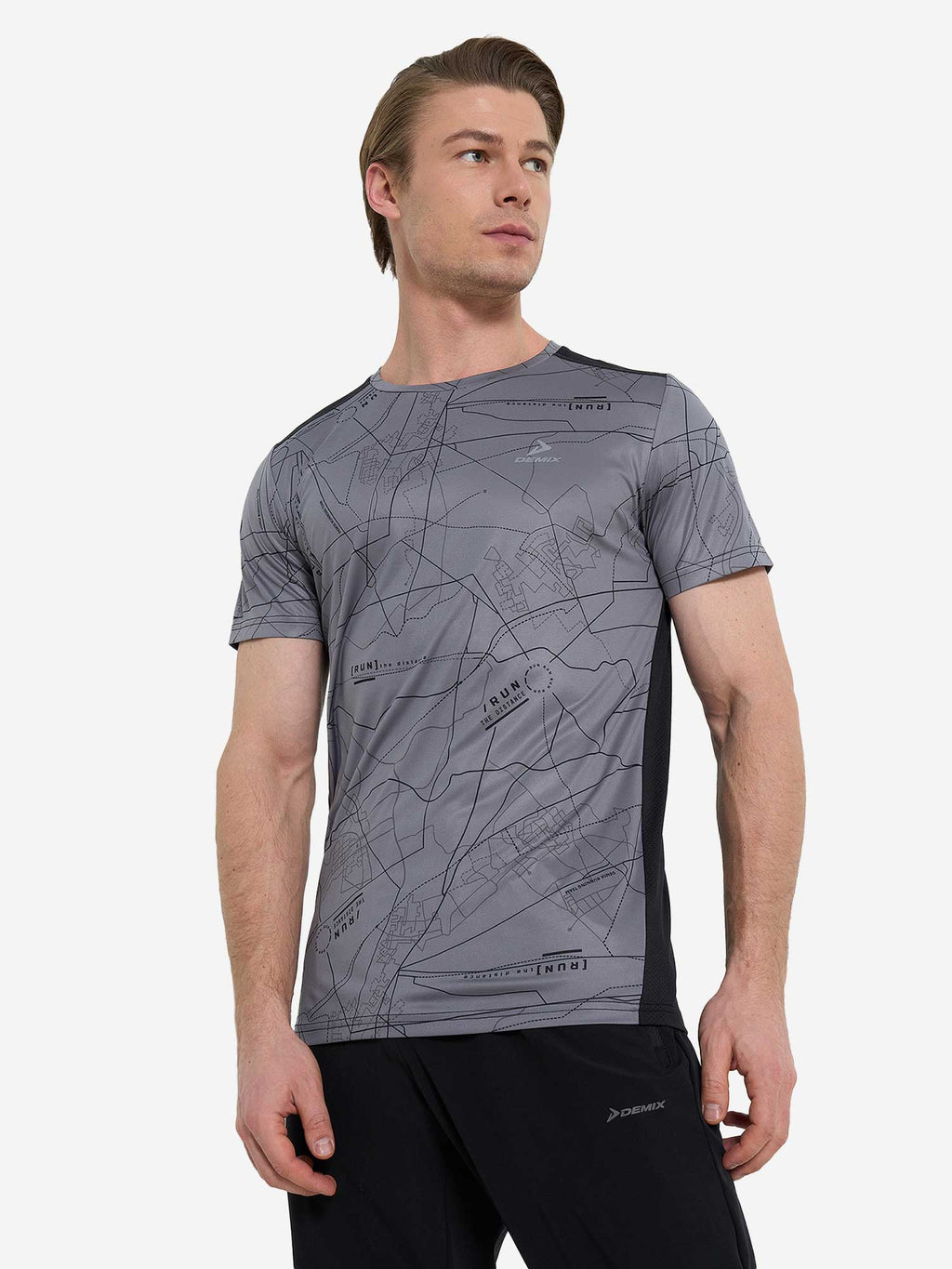 DEMIX Тениска M D Running Urban AOP SS T-Shirt