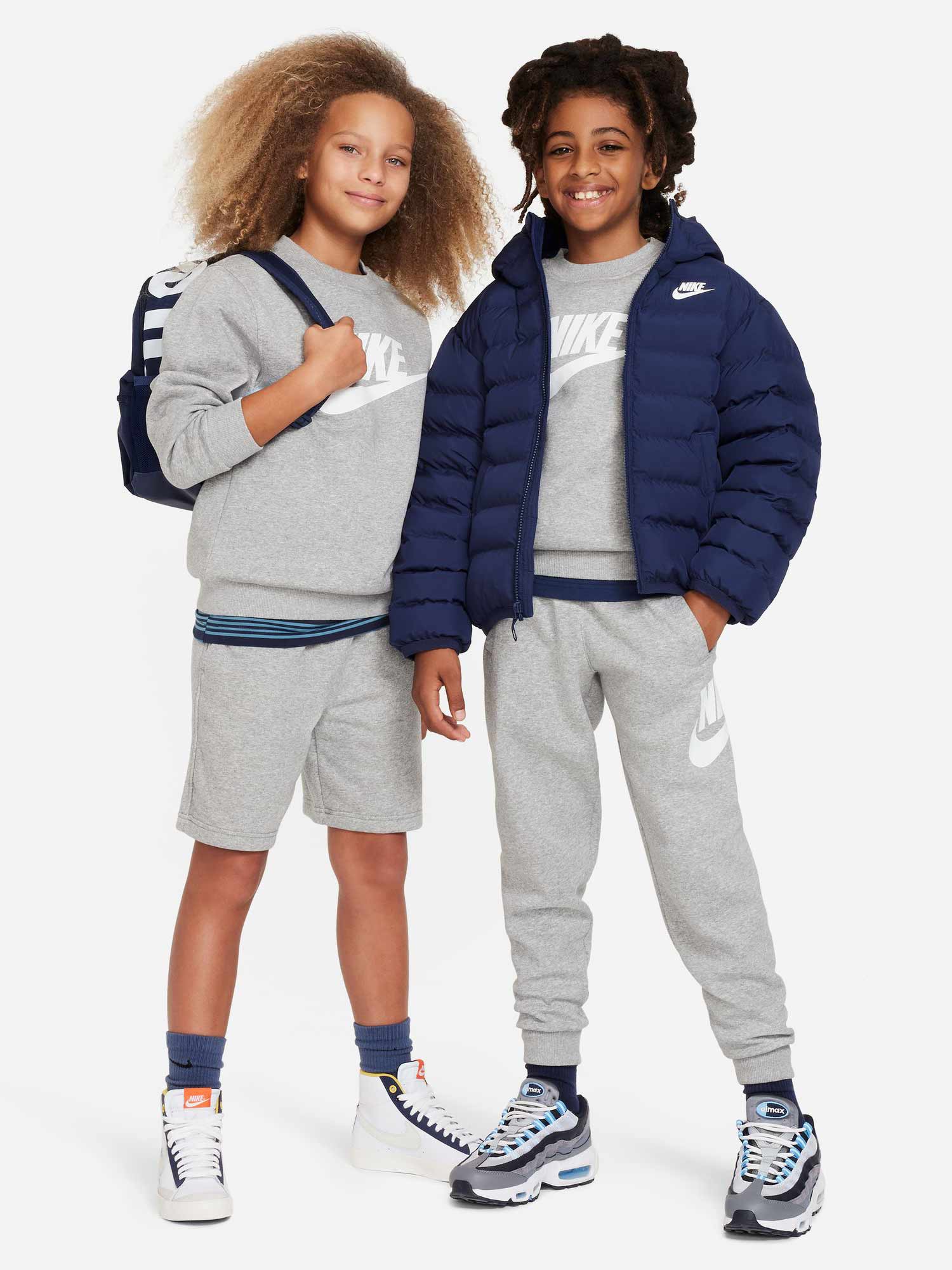 NIKE Блуза K NSW CLUB FLC CREW LS HBR