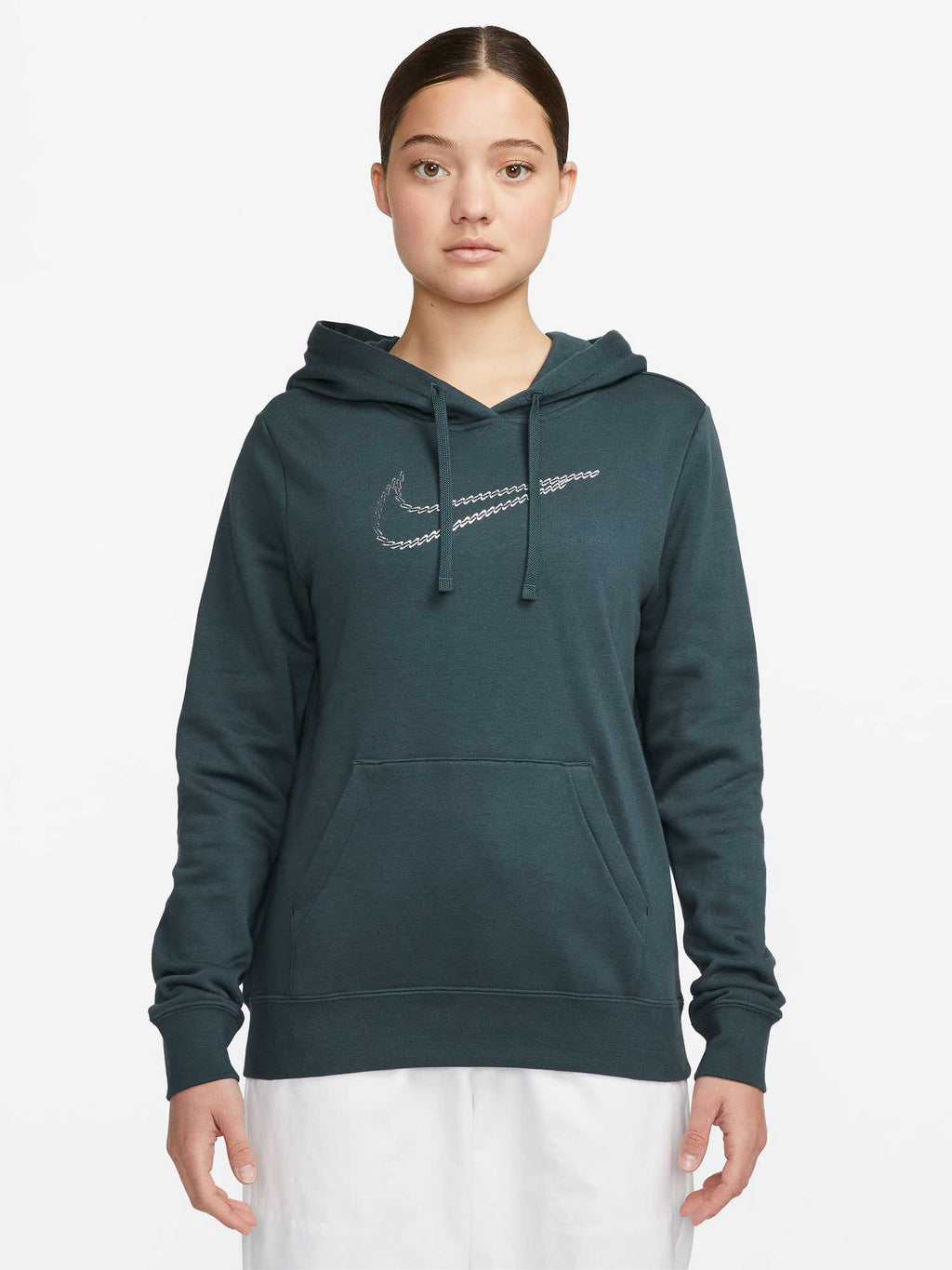 NIKE Суитшърт W NSW PE CLB FLC SHINE OS PO