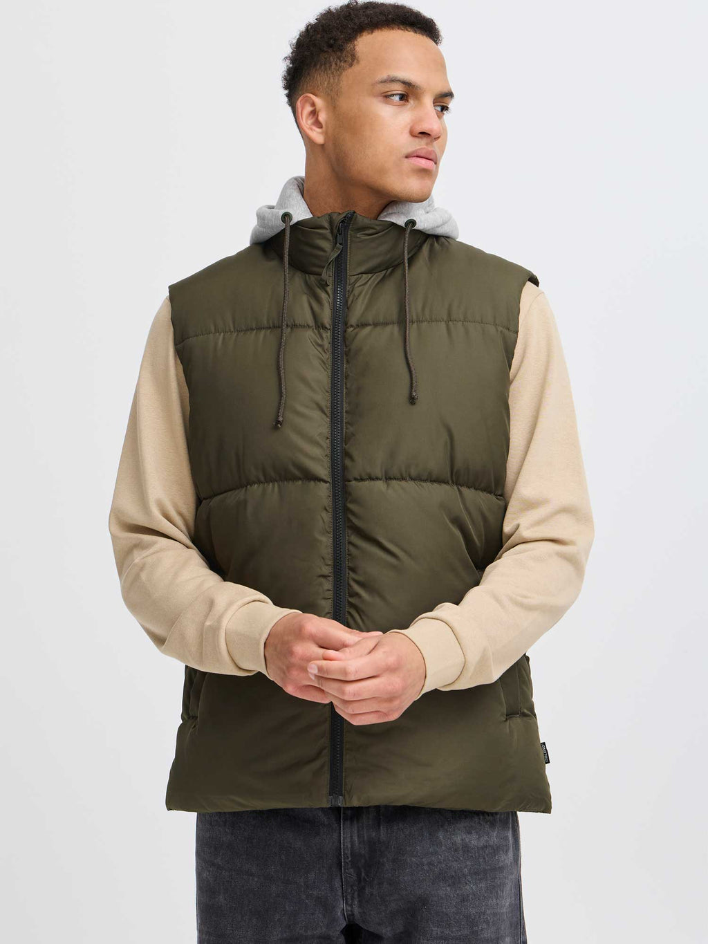 BLEND Елек BHELWIN vest w. jersey hood