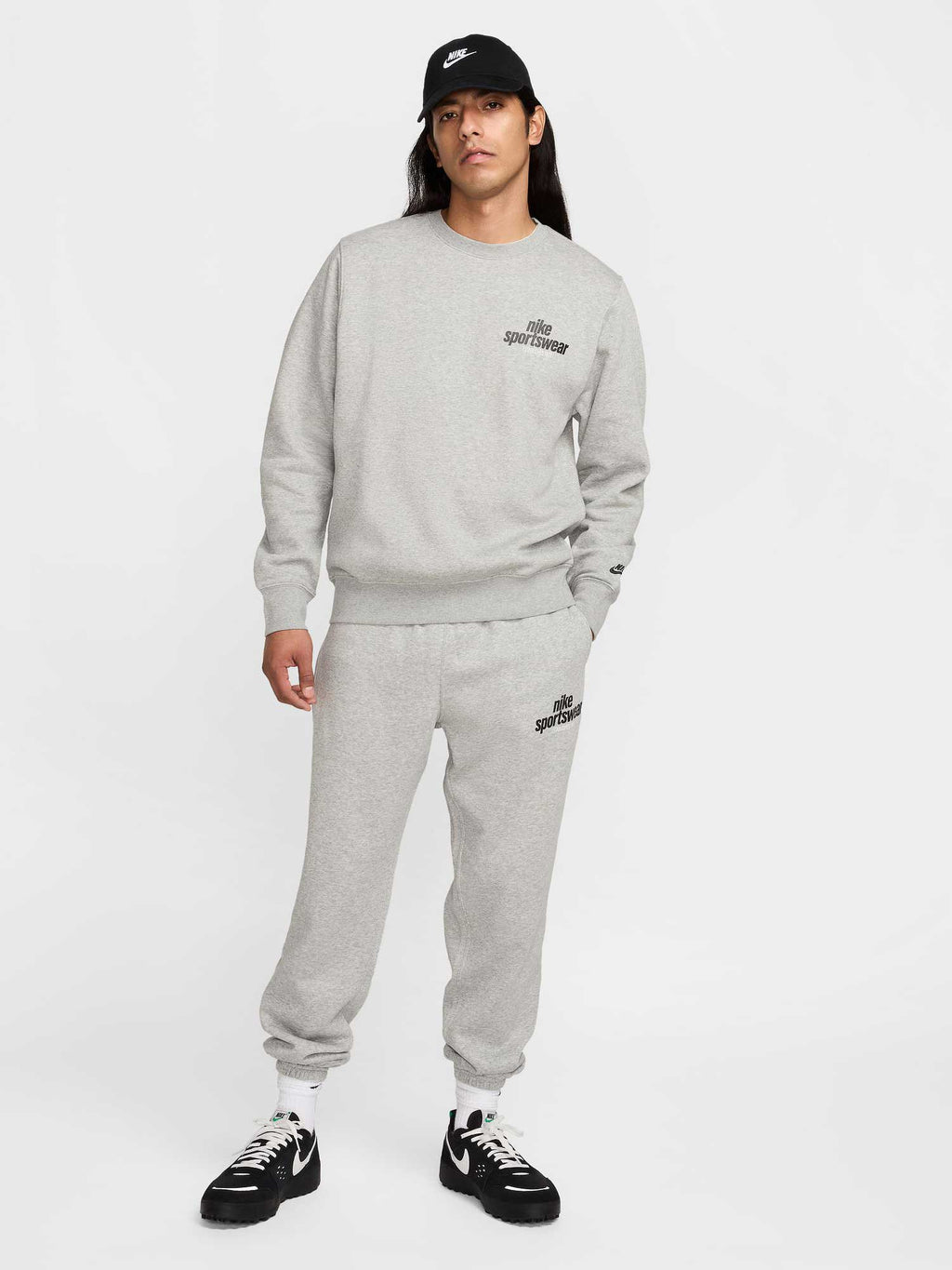 NIKE Спортно долнище M NK CLUB BB CF PANT NSW GFX