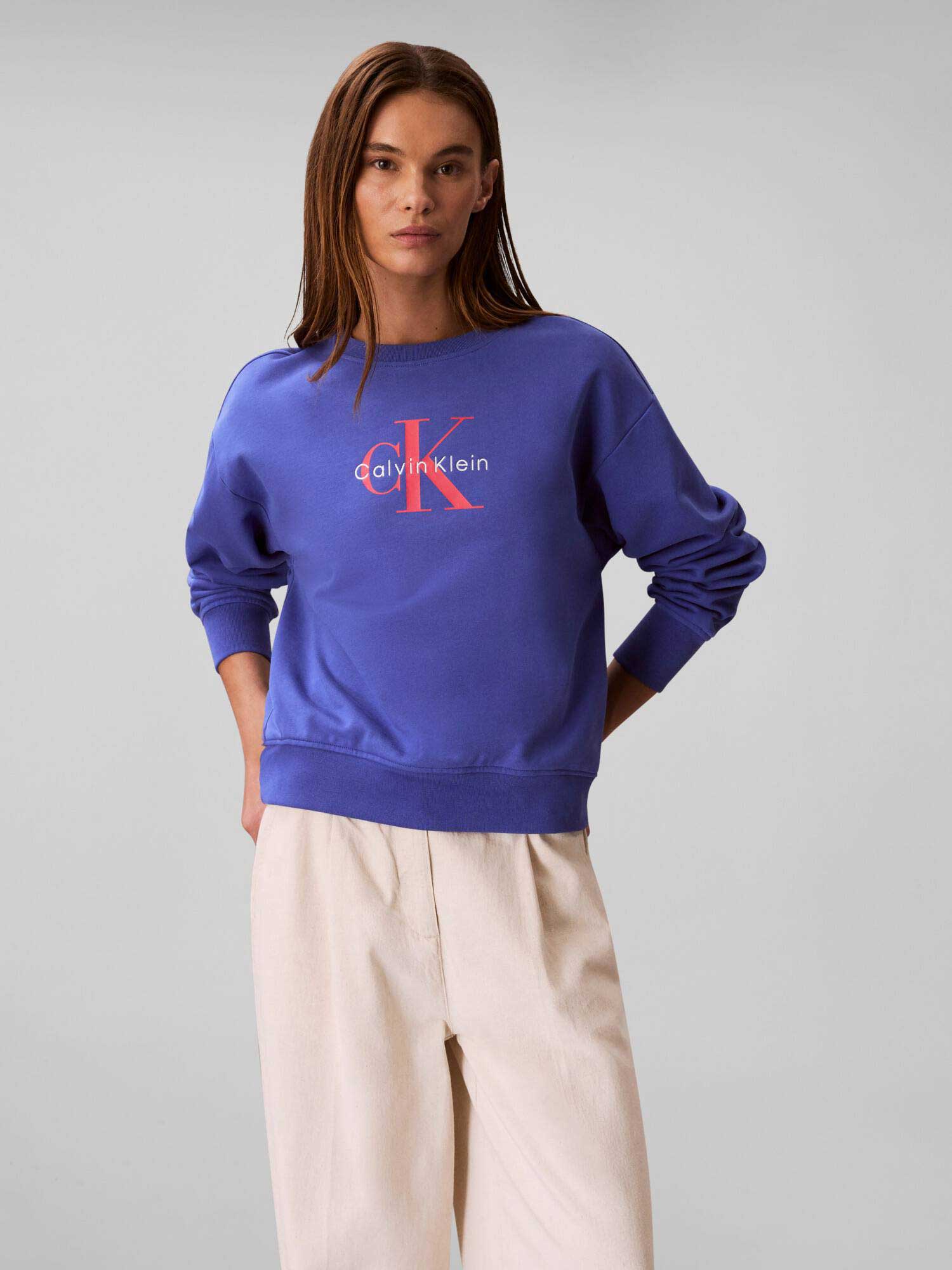 Calvin Klein Jeans Блуза LS MONOLOGO FRENCH TERRY RLXD