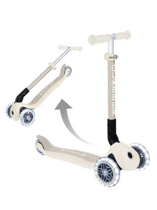 GLOBBER Тротинетка JUNIOR FOLDABLE LIGHTS ECO