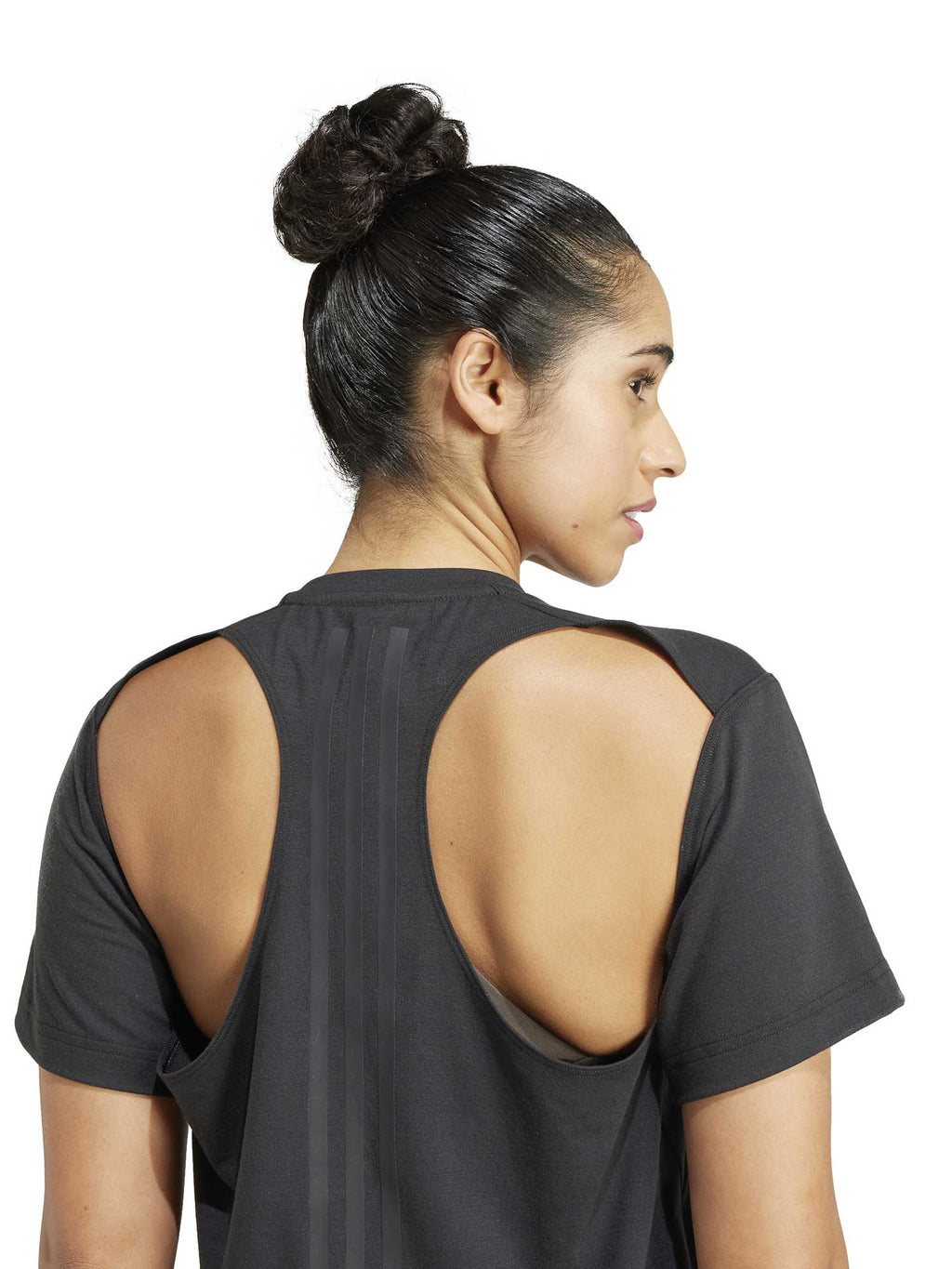 ADIDAS PERFORMANCE Тениска Power Back-Cutout 3-Stripes T-Shirt
