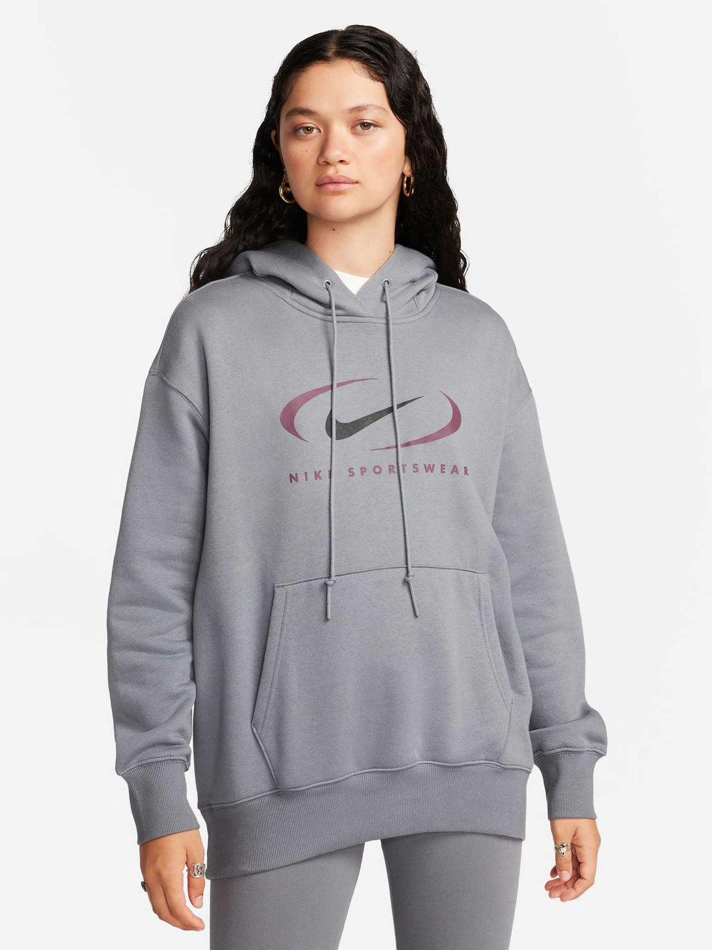 NIKE Суитшърт W NSW FLC OS PO HDY SWSH