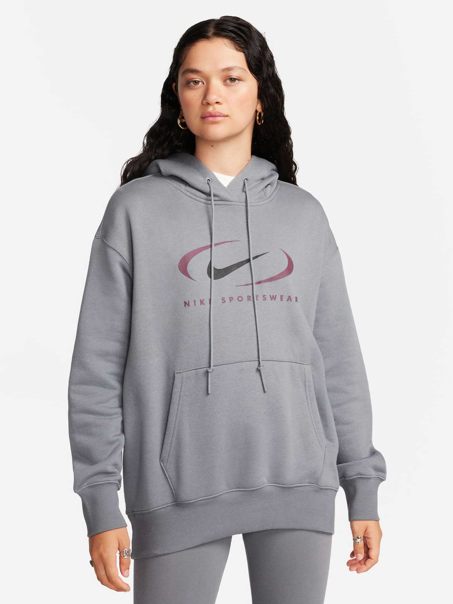 NIKE Суитшърт W NSW FLC OS PO HDY SWSH