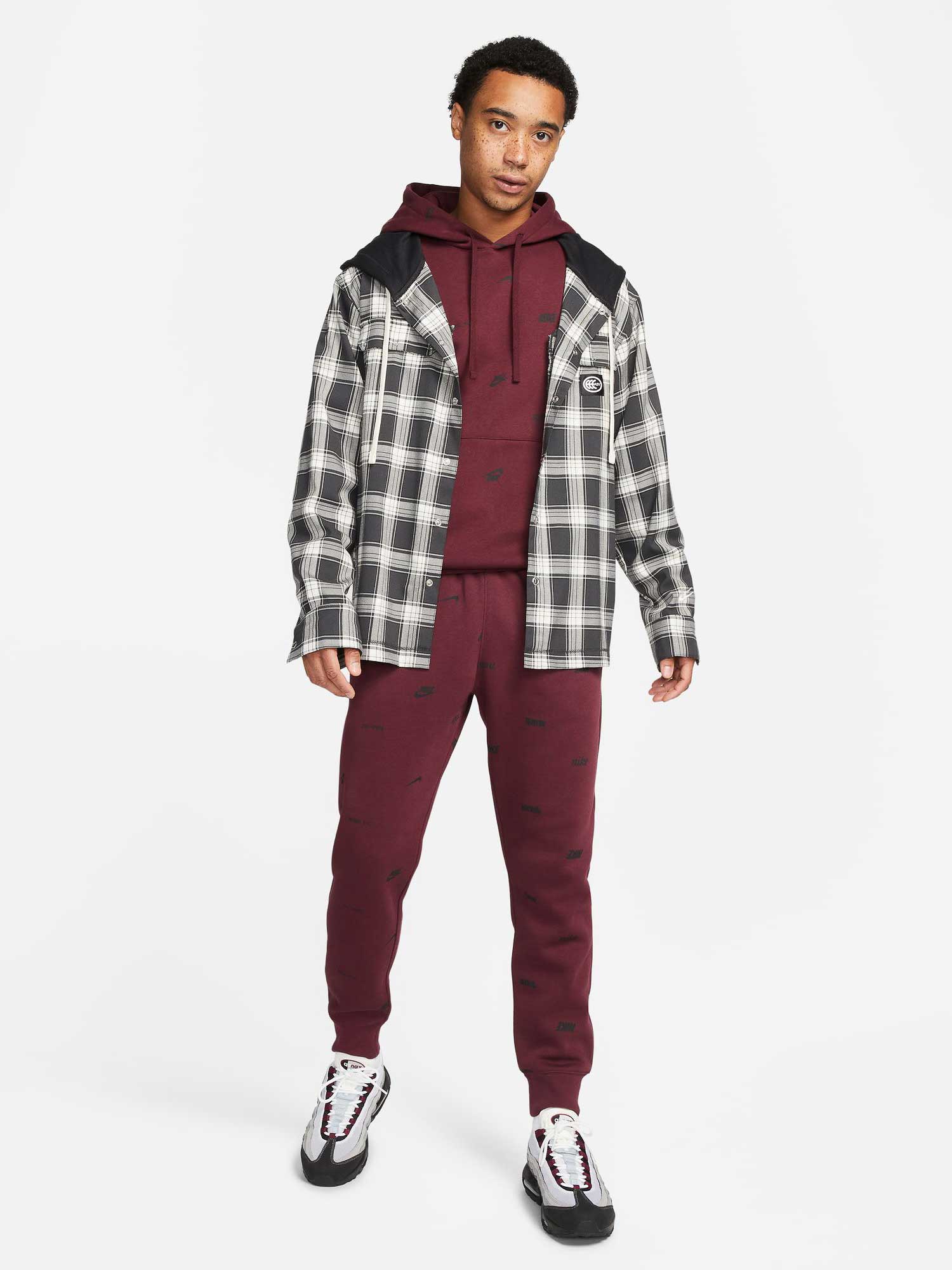 NIKE Спортно долнище M NK CLUB+ BB JGGR AOP