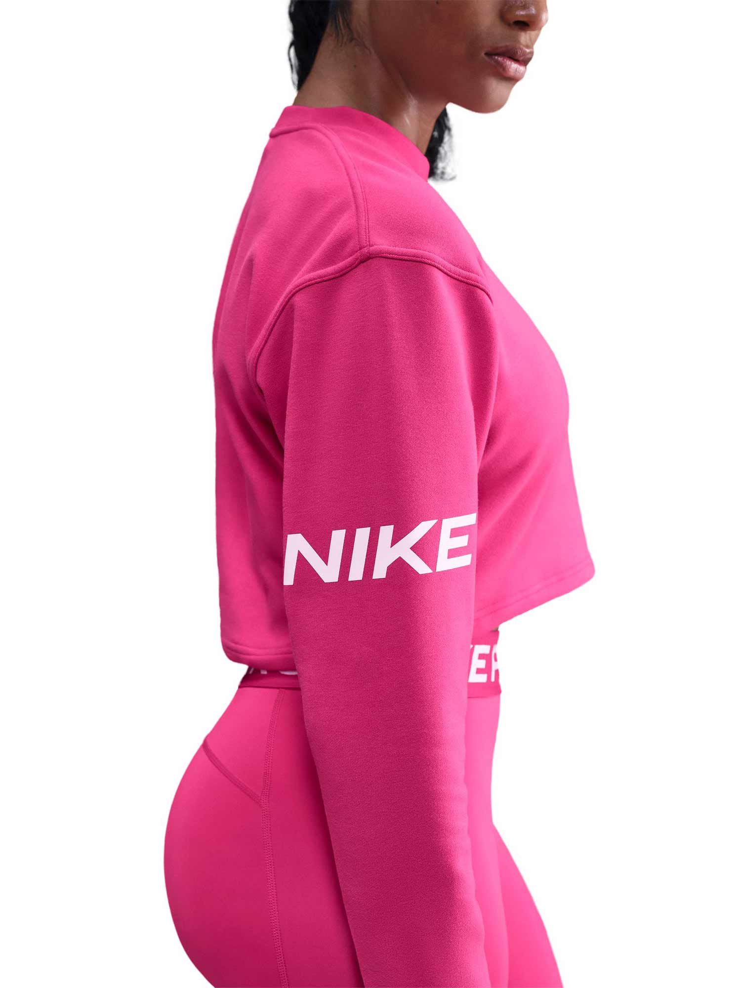 NIKE Блуза W NP DF FLC CREW TT GRX