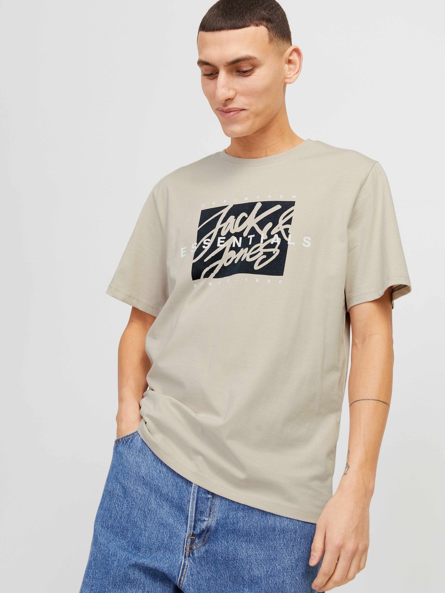 JACK & JONES Тениска JJCOLTON TEE SS CREW NECK LN