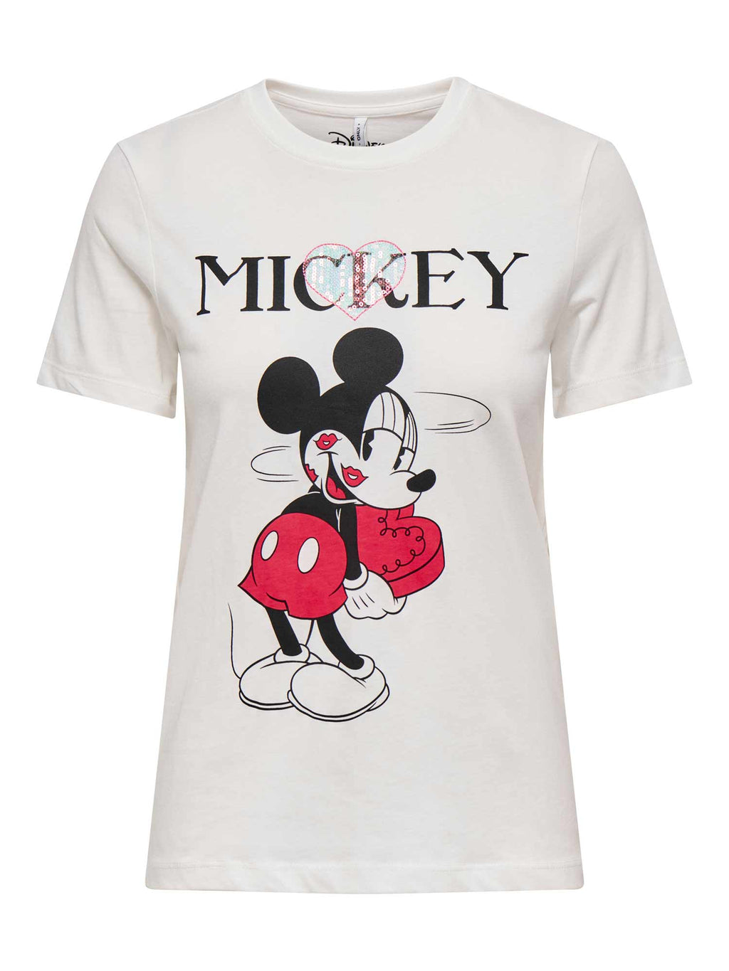 ONLY Тениска ONLMICKEY LIFE REG S/S VALENTINE LUX JRS