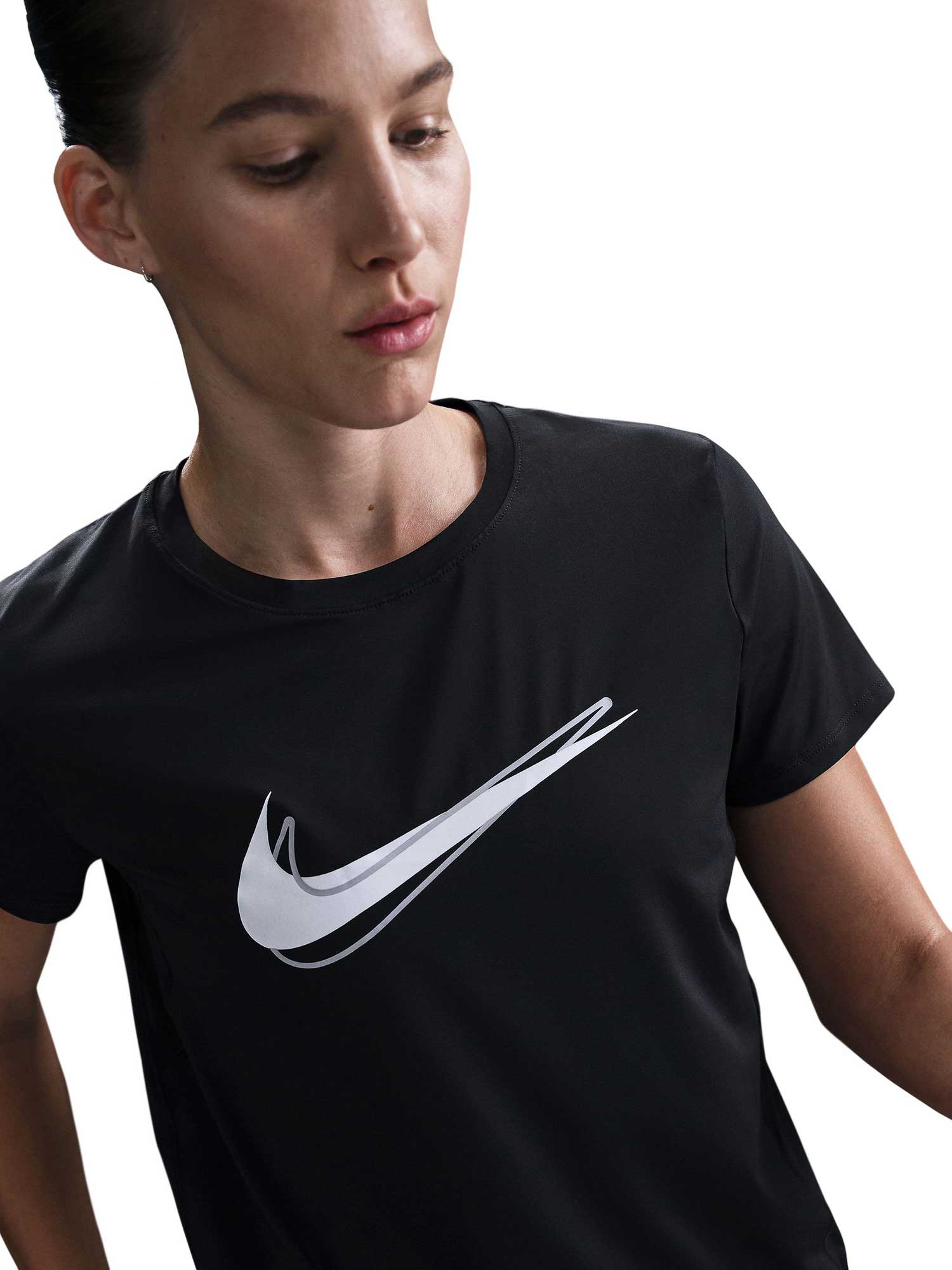 NIKE Тениска W NK ONE SWSH HBR DF SS TOP