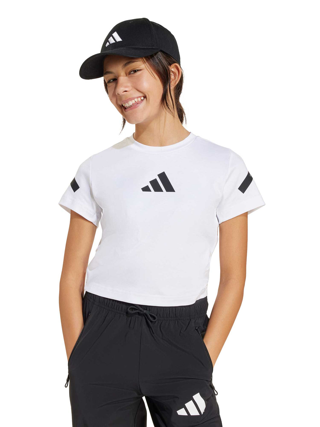 ADIDAS SPORTSWEAR Тениска Z.N.E. Fitted Crop T-Shirt Kids