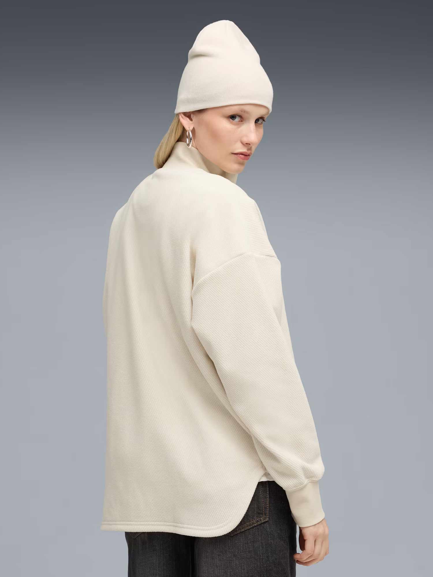 PUMA Блуза HER Oversized Half-Zip Winterized Crew