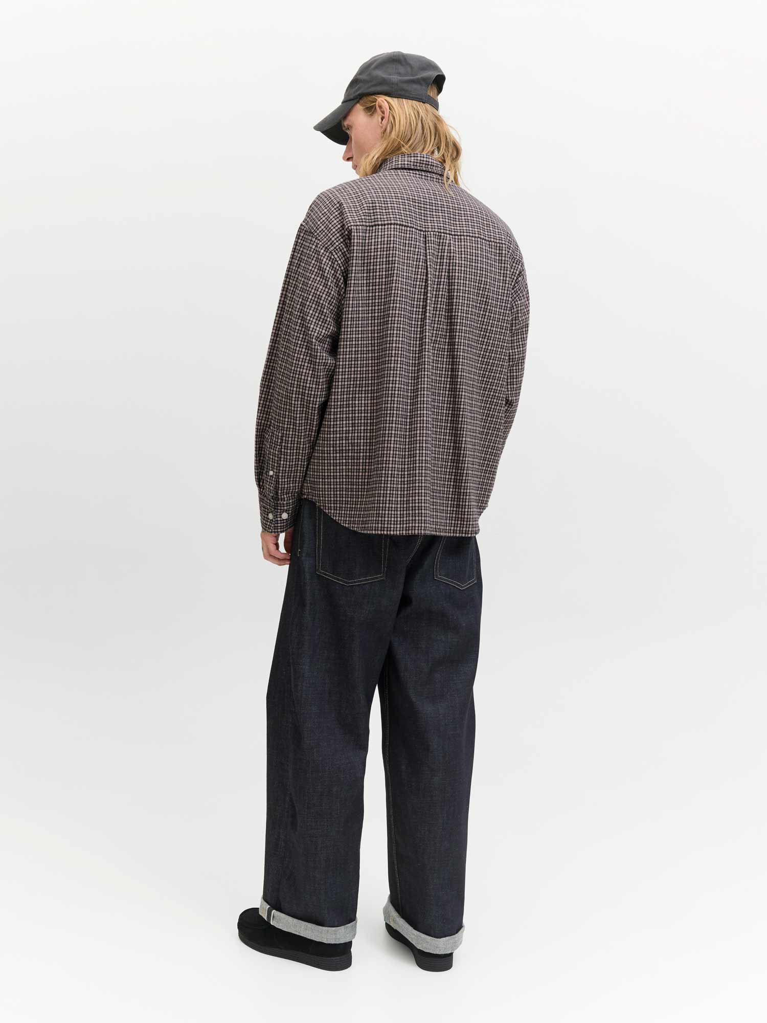 JACK & JONES Риза JORMEADOWS OVERSIZED CHECK SHIRT LS
