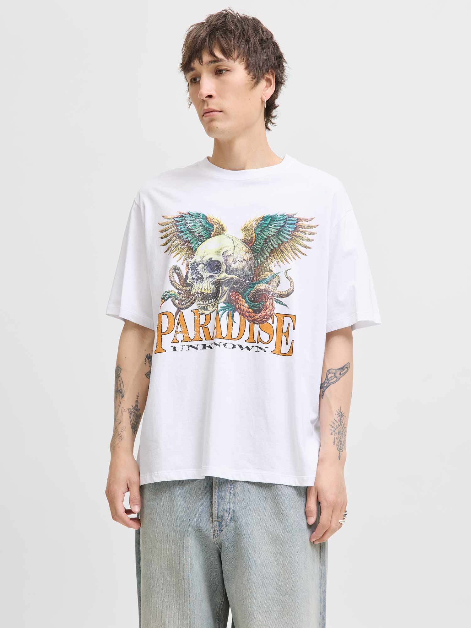 JACK & JONES Тениска JOREAGLEROCK GALLERY TEE SS CREW NECK TG