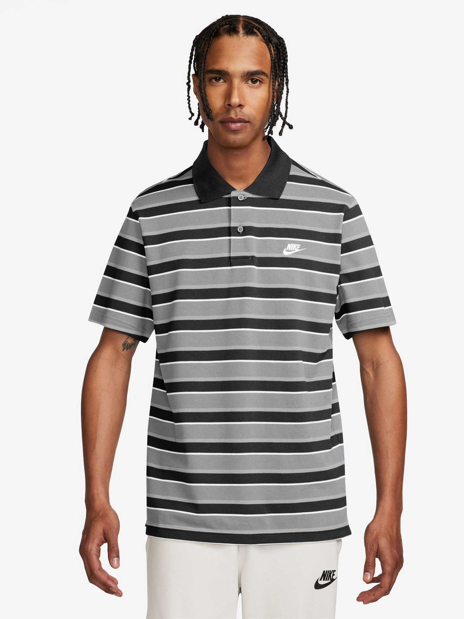 NIKE Тениска M NK CLUB STRIPE POLO