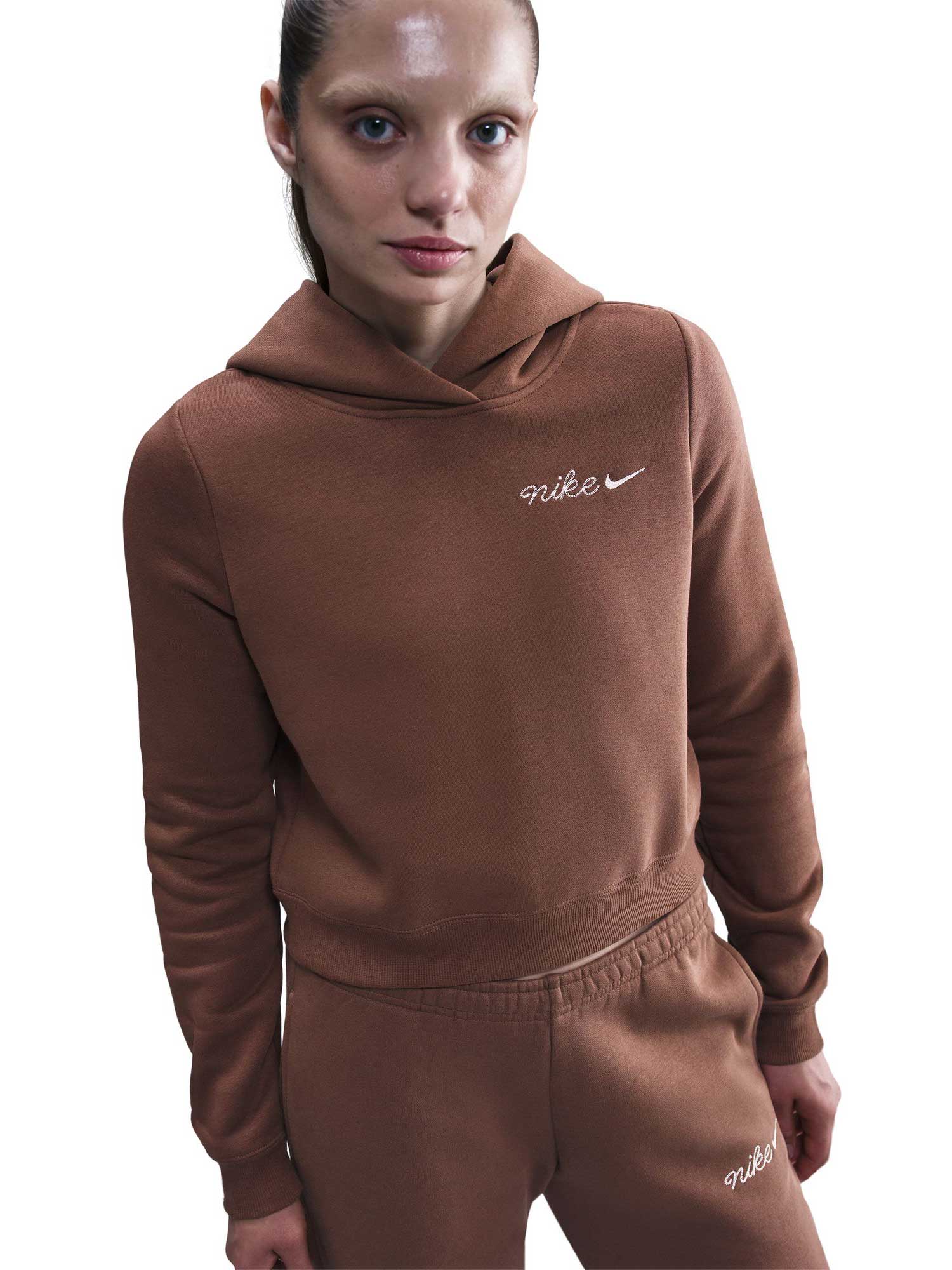 NIKE Суитшърт W NSW PHNX FLC SHRUNKEN HOODIE