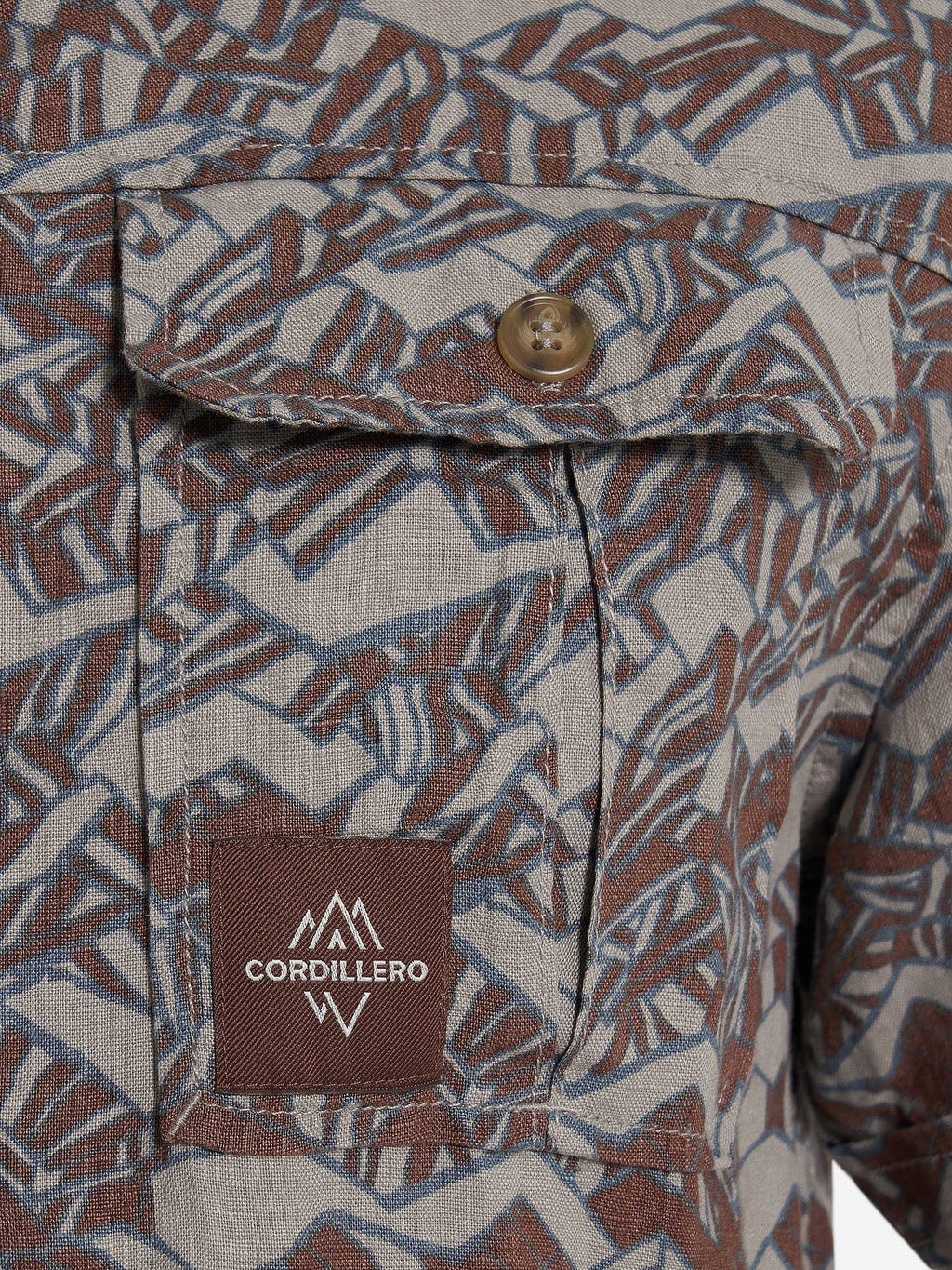 CORDILLERO Риза Travel Male SS Shirt AOP linen