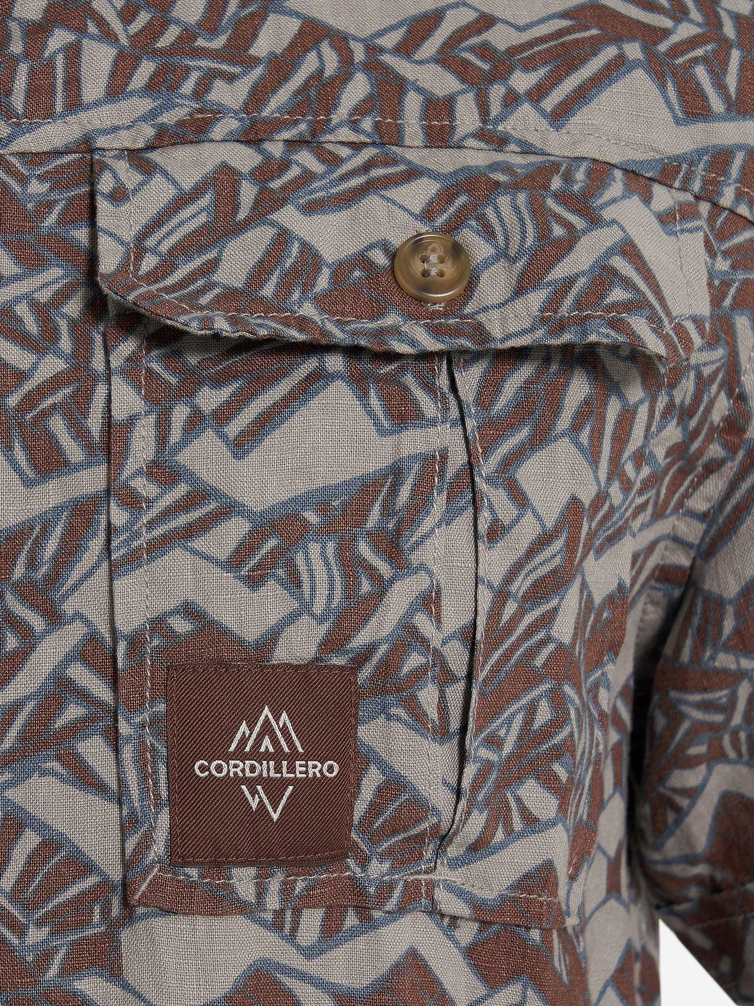 CORDILLERO Риза Travel Male SS Shirt AOP linen