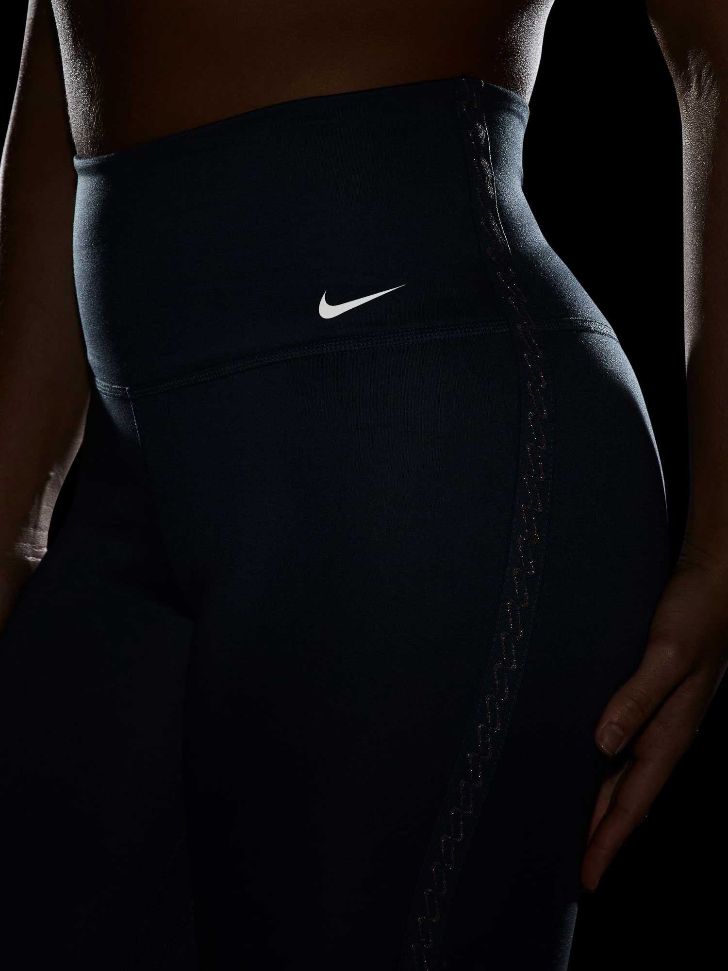 NIKE Клин W NK ONE TF HR 7/8 TIGHT MTLC