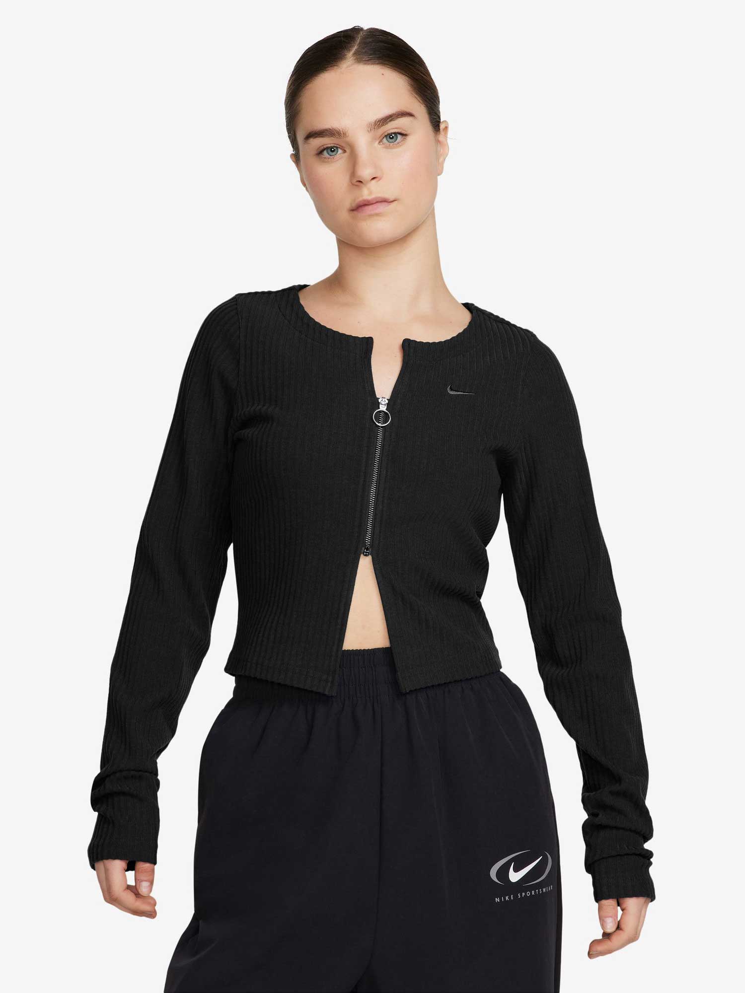NIKE Жилетка W NSW NK CHLL KNT RIB FZ CRDGN