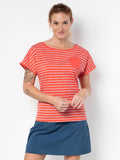 JACK WOLFSKIN Тениска TRAVEL STRIPED T WOMEN