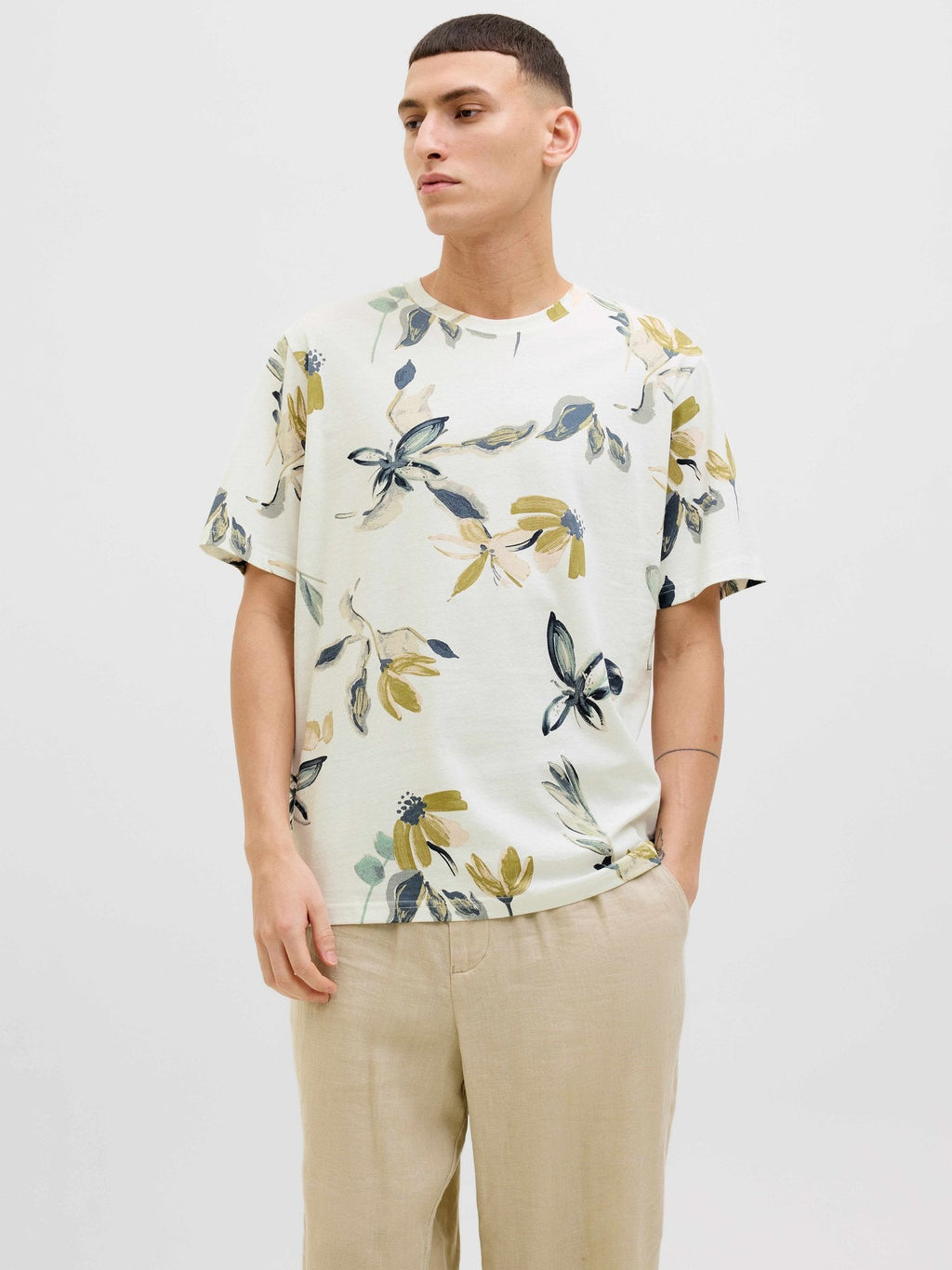 JACK & JONES Тениска JORVARENNA AOP TEE SS CREW NECK