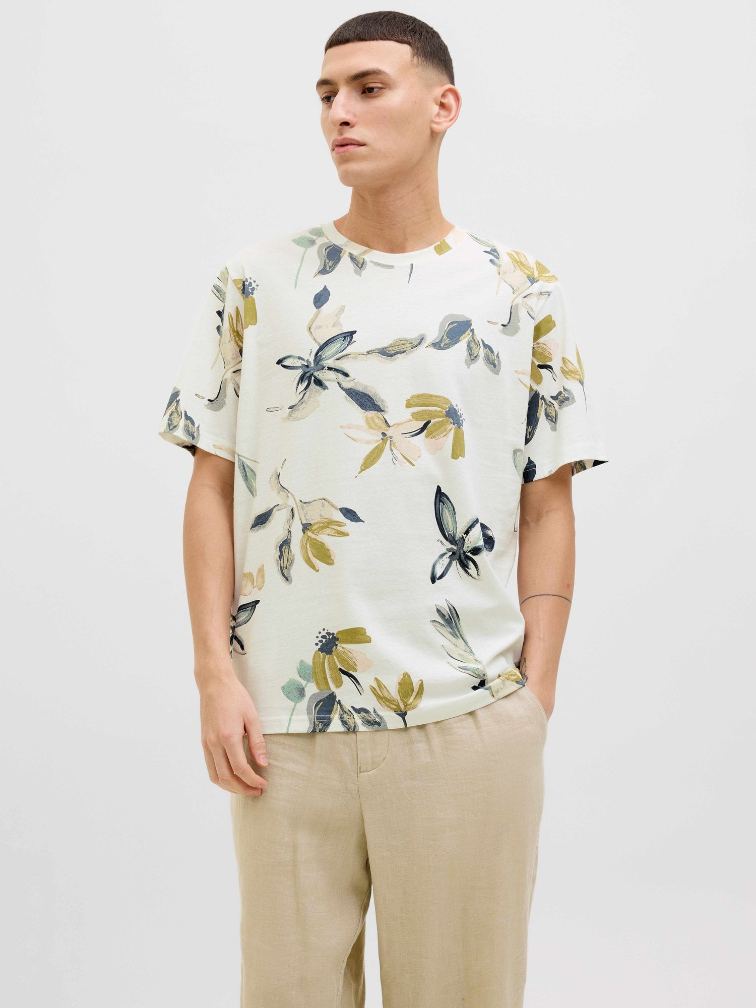 JACK & JONES Тениска JORVARENNA AOP TEE SS CREW NECK
